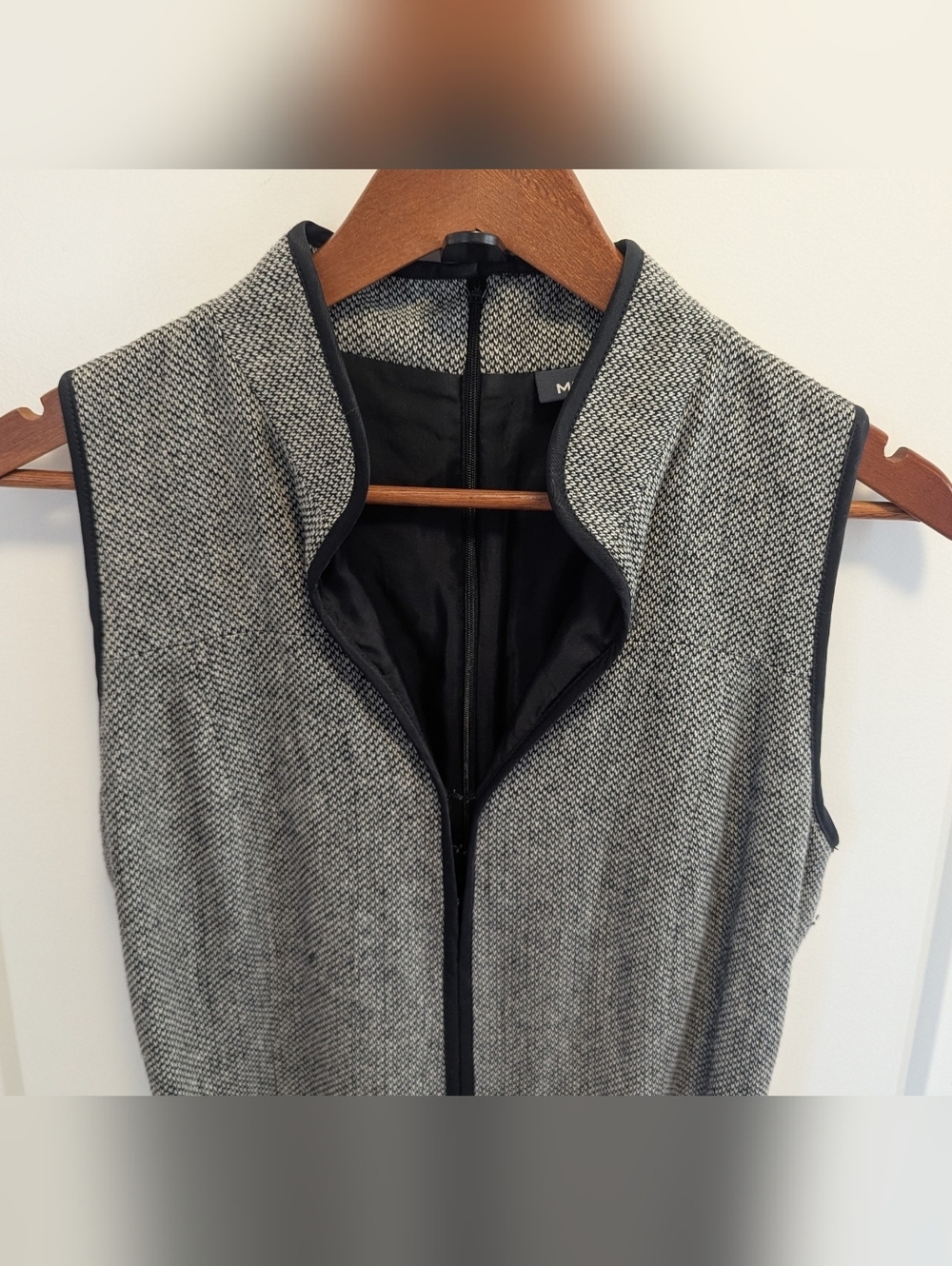 Mexx Belted Tweed Dress – Sleeveless Herringbone Workwear Mini - Picture 3 of 7